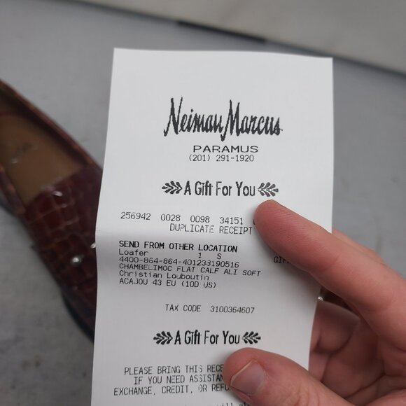 Christian Louboutin Brown Chambelimoc Ali Crocodile MENS Loafer - Picture 3 of 12